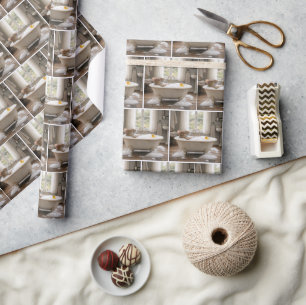 Papel De Regalo Ratón remojándose en un baño de burbujas