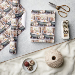 Papel De Regalo Ratón tomando un baño de burbujas