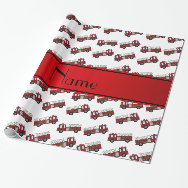 Papel De Regalo Raya blanca conocida personalizada del rojo de los (Desenrollado)