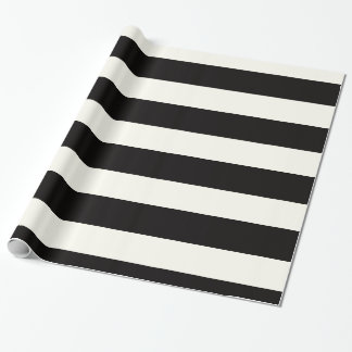 Papel De Regalo Raya blanco y negro