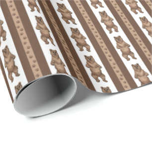 Papel De Regalo raya de oso Kodiak