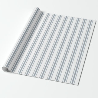 Papel De Regalo Raya de Ticking Azul Francés