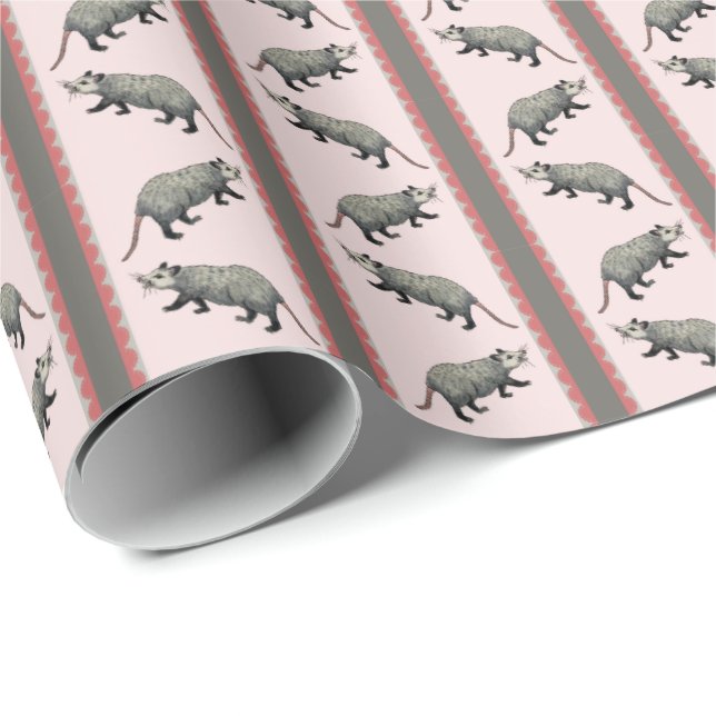 Papel De Regalo  Raya de zarigüeya  (Esquina del rollo)