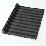 Papel De Regalo Raya gruesa de los grises carbones negros del<br><div class="desc">Serie negra del smoking</div>