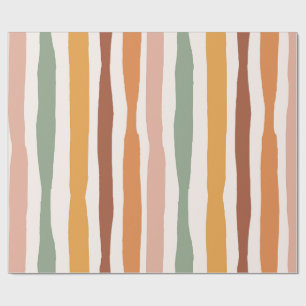 Papel de regalo rayado boho