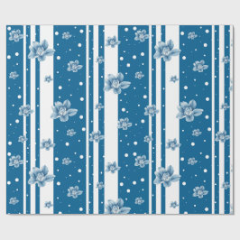 Papel de regalo rayado floral 