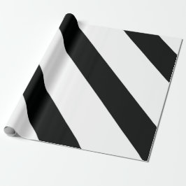 Papel De Regalo Rayado (negro y blanco | Diagonal) Cualquier Perso