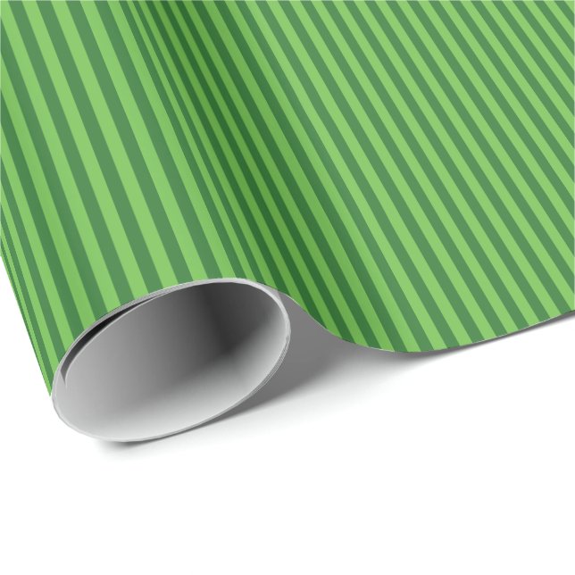 Papel De Regalo Rayado verde (Esquina del rollo)