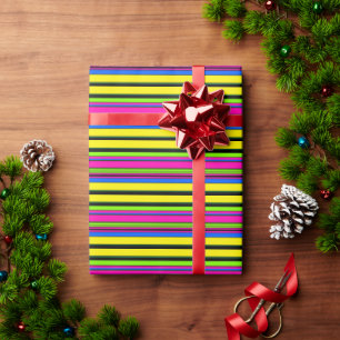 Papel De Regalo Rayas amarillas coloridas lindas