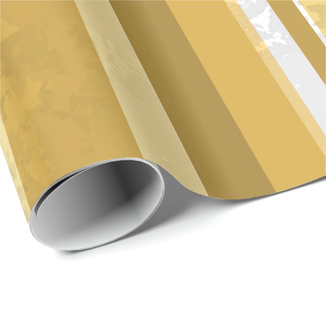 Papel De Regalo Rayas amarillas de caramelo (Esquina del rollo)