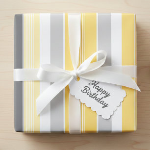 Papel De Regalo Rayas amarillas soleadas
