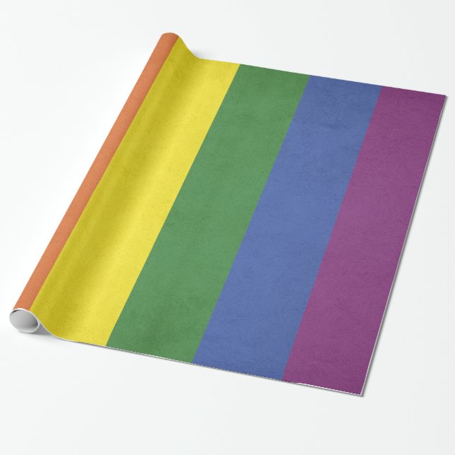 Papel De Regalo Rayas arcoiris (Desenrollado)