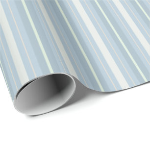 Papel De Regalo Rayas Azul-Grises