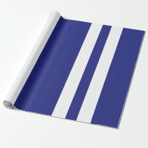 Papel De Regalo Rayas azul y blanca de la marina