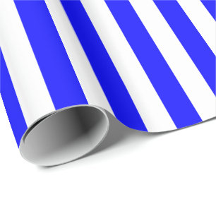 Papel De Regalo Rayas Azules y Blancas