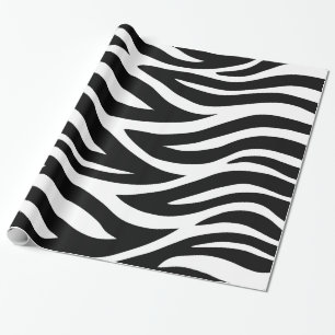 Papel De Regalo Rayas blancos y negros de la cebra