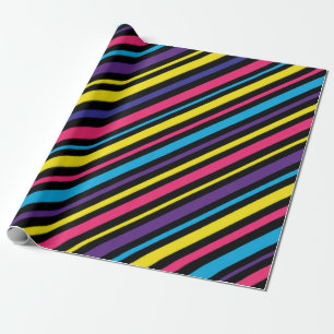 Papel De Regalo Rayas Brillantes Retro 90s