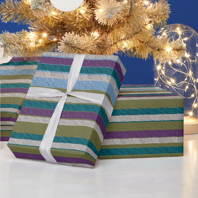 Papel De Regalo Rayas con patrón  (Vacaciones)