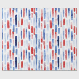 Papel De Regalo Rayas Costeras Azules, Blancas y Rojas