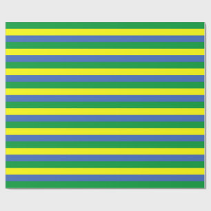 Papel De Regalo rayas de bandera gabonesa símbolo de país amarillo