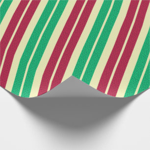 Papel De Regalo Rayas de Bastón de Caramelo 
