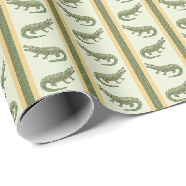 Papel De Regalo Rayas de caimán  (Esquina del rollo)