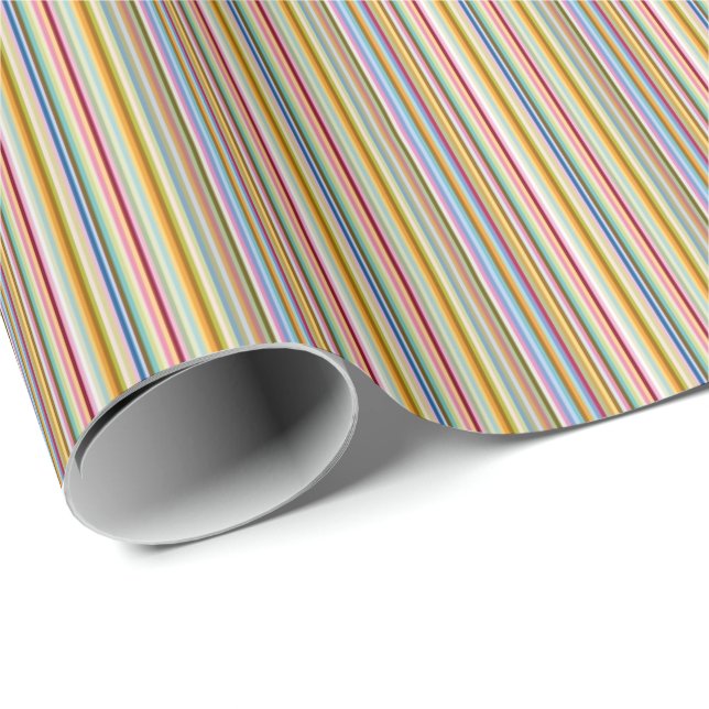 Papel de regalo - Rayas de caramelo (Esquina del rollo)