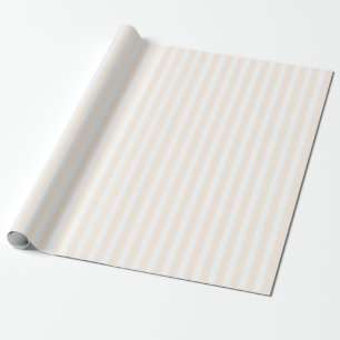 Papel De Regalo Rayas de caramelo beige y blanco