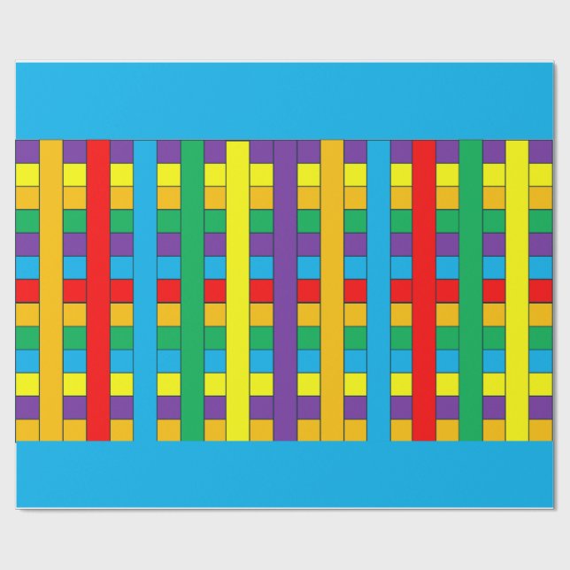 Papel De Regalo Rayas de colores (Superficie plana)