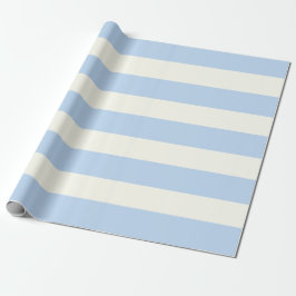 Papel De Regalo Rayas de desove azul claro y crema