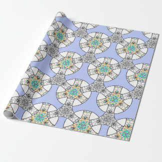 Papel De Regalo Rayas de entrelazado de mosaico inmaculado