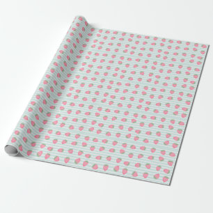 Papel De Regalo Rayas de Fresa Rosadas