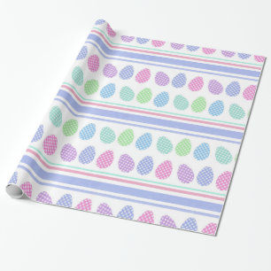 Papel De Regalo Rayas de huevo de Pascua