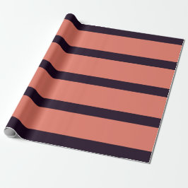Papel De Regalo Rayas de lápiz Guay de tono negro y Naranja