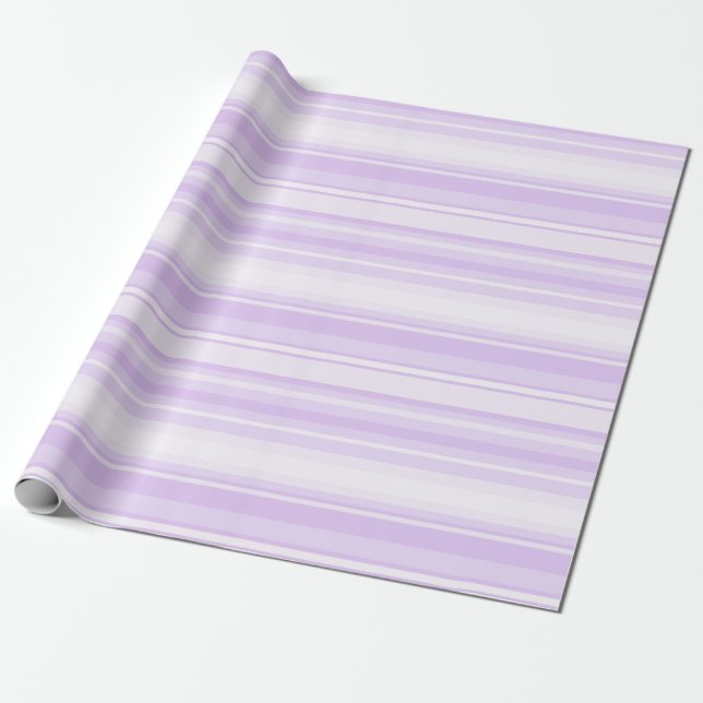 Papel De Regalo Rayas de lilac (Desenrollado)