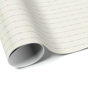 Papel De Regalo Rayas de lino textura boho cottagecore moderno geo
