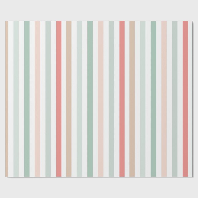 Papel De Regalo rayas de navidad (Superficie plana)