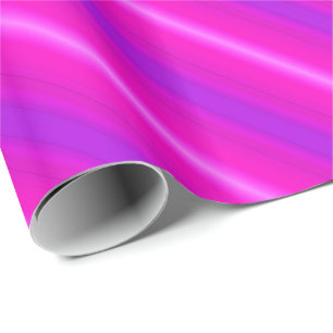 Papel De Regalo Rayas de neón: rosa, fucsia y violeta
