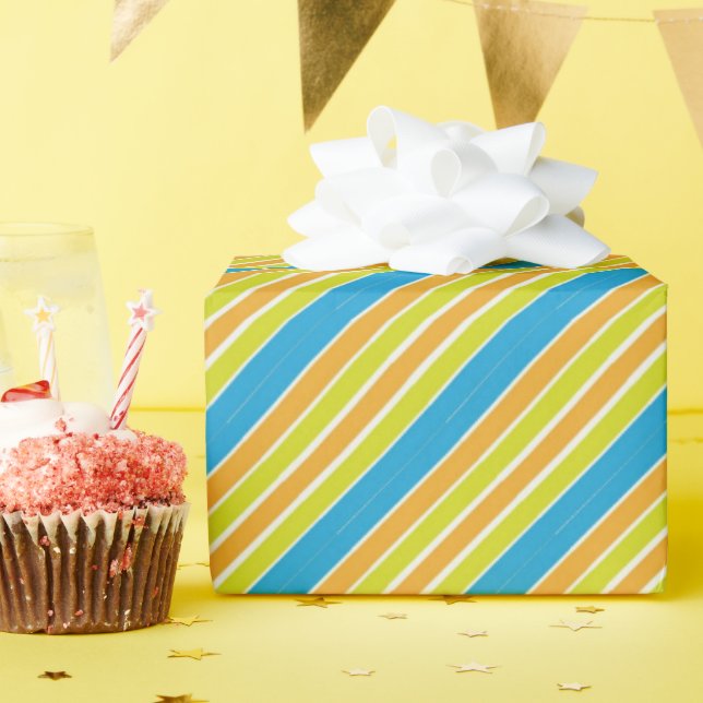 Papel De Regalo Rayas de Playa (Fiesta de cumpleaños )