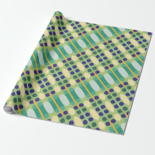 Papel De Regalo Rayas de puntos retro
