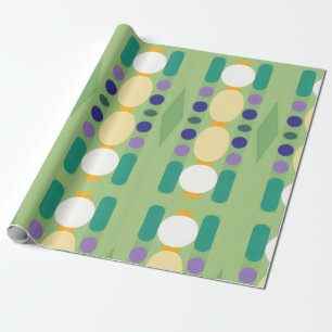 Papel De Regalo Rayas de puntos retro