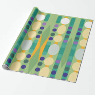 Papel De Regalo Rayas de puntos retro