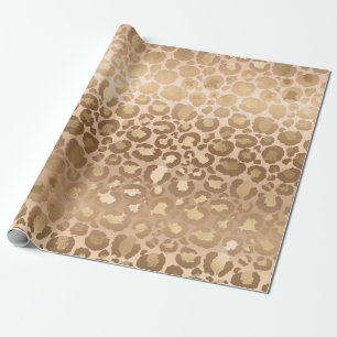 Papel De Regalo Rayas de Tigre Marrón Claro Estampado Animal Safar