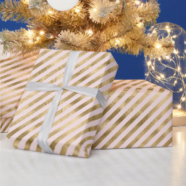 Papel De Regalo Rayas de vidrio de la Antigüedad de Oro Rosado de
