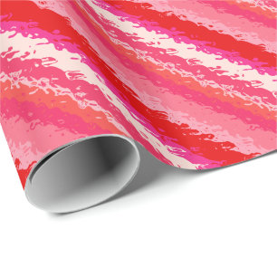 Papel De Regalo Rayas de vidrio - tonos de coral