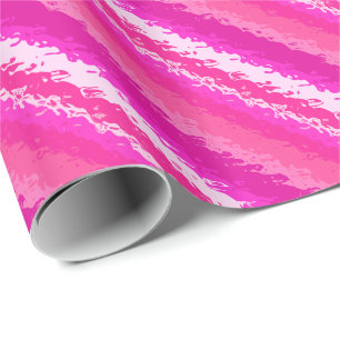 Papel De Regalo Rayas de vidrio - tonos rosados profundos