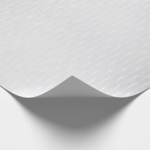 Papel De Regalo Rayas delicadas grises monocromáticas de plata de