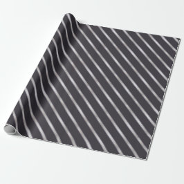 Papel De Regalo Rayas diagonales metálicas delgadas