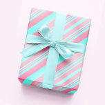 Papel De Regalo Rayas gradientes rosadas y azules para niños de Pa<br><div class="desc">Papel de envolver elegante y moderno con rayas rosadas y azules gradientes pasteles. (El color de la franja rosa es ligeramente desigual,  es decir,  parte del diseño,  no del error de impresión.)</div>