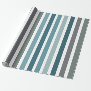 Papel De Regalo Rayas Grises Azules